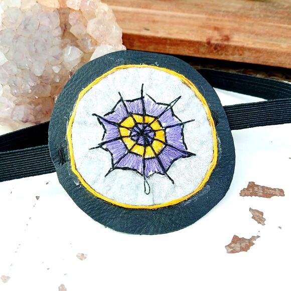 Spider Web Embroidered Eye Patch, Vision Accessory, Ocular Aid - Picture 4 of 5